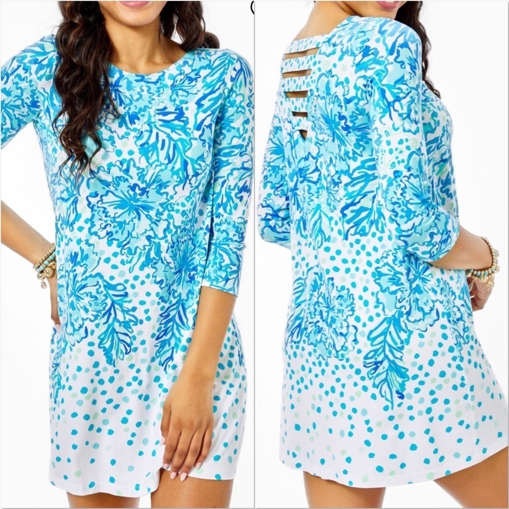 Lilly Pulitzer Ophelia swing dress in Karma Camillia Engineered Resort White